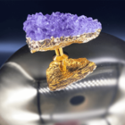 Compoteira Pedra Drusa Ouro 24k