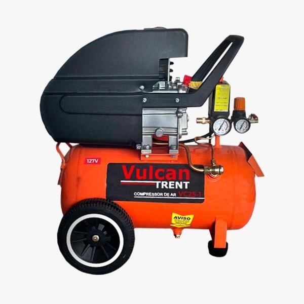 Compressor De Ar 24 Litros 2 Hp 8 Bar 127v Vc25-1 Vulcan