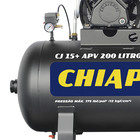 Compressor de Ar Alternativo Pistão Chiaperini 200L 3HP Bivolt CJ15 APV Monofásico Industrial Mais