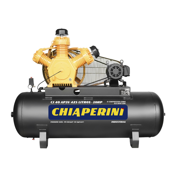 Compressor de Ar Chiaperini 425L 10HP 220V (380V) 40 PÉS