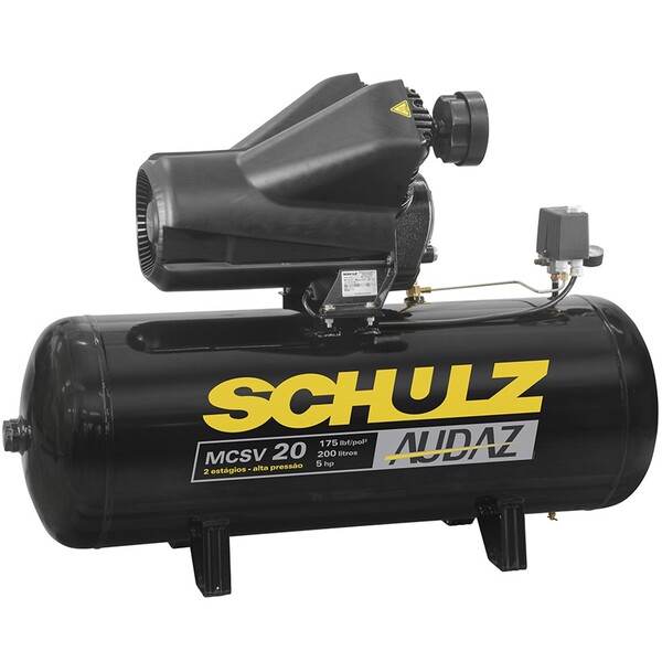 Compressor De Ar Schulz Mcsv20 Audaz 200 Litros 175psi 5cv Tr