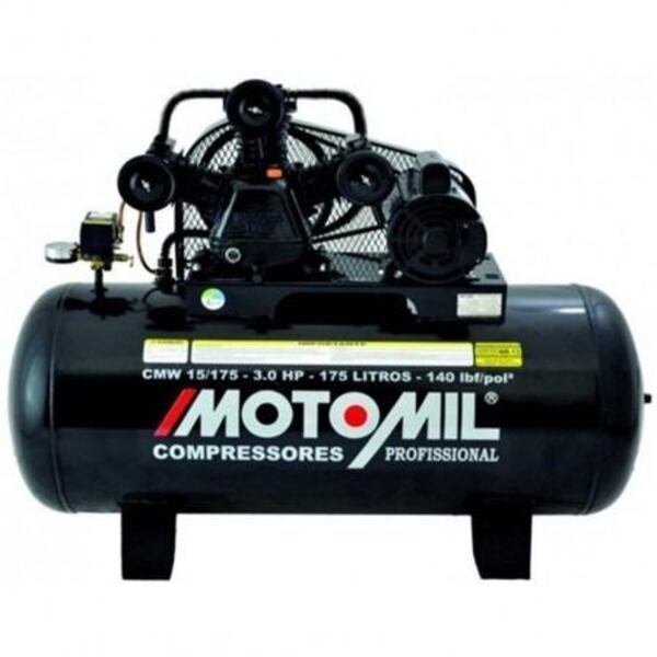 Compressor Motomil Cmw 15 175 Litros 140 Libras 3 Cv Mono