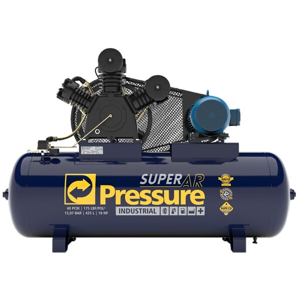 Compressor Pressure Super Ar 40 425 Lts 175 Lbs 10 Cv Trif. I