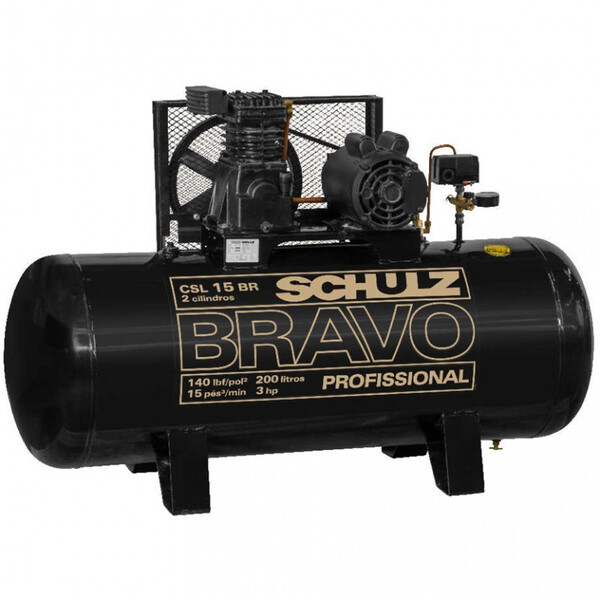 Compressor Schulz Csl 15 Bravo 200 Litros 140 Libras 3 Cv Tri