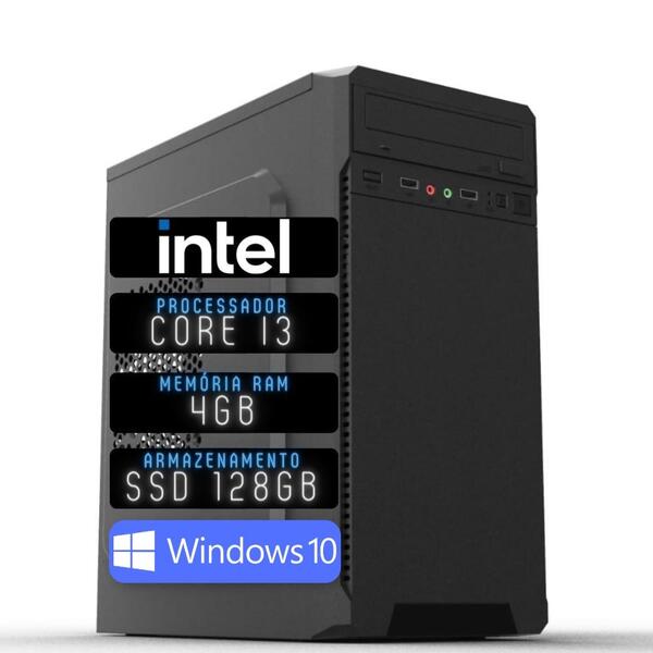 Computador 3green Desktop Intel Core I3 4gb Ssd 128gb Windows