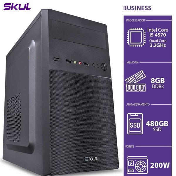 Computador Business B500 - I5 4570 3.2ghz 8gb Ddr3 Ssd 480gb