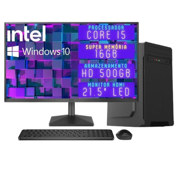 Computador Completo 3green Desktop Intel Core I5 16gb Monitor