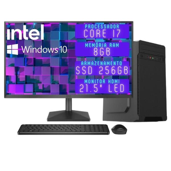 Computador Completo 3green Desktop Intel Core I7 8gb Monitor
