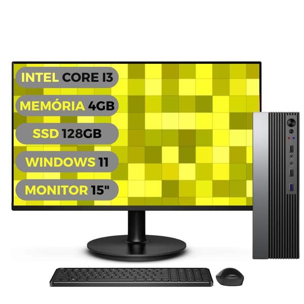 Computador Completo 3green Velox Intel Core I3 4gb Ssd 128gb