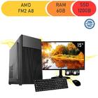 Computador Corporate  Amd Fm2 A8 6gb De Ram Ssd 120 Gb Kit Mu