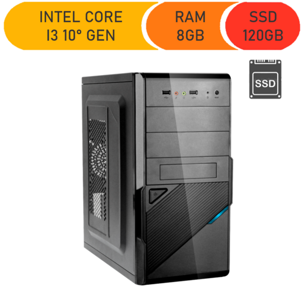 Computador Desktop Corporate I3 10ª Geração 8gb Ddr4 Ssd 120gb Kit