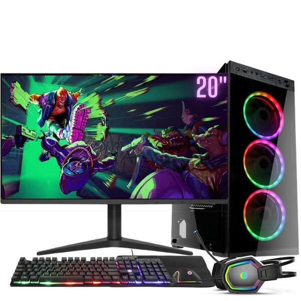 Computador Gamer Completo Rgb Intel Core I7 8gb Hd 1tb Kit Ga
