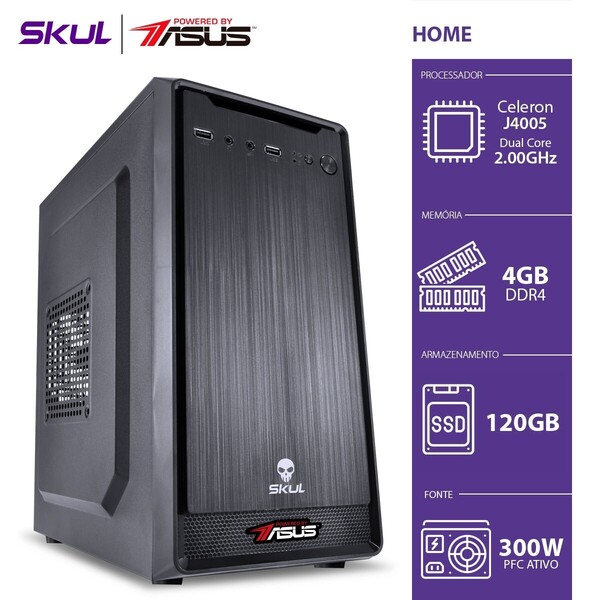 Computador Home H100 Powered By Asus - Celeron J4005 2.00ghz
