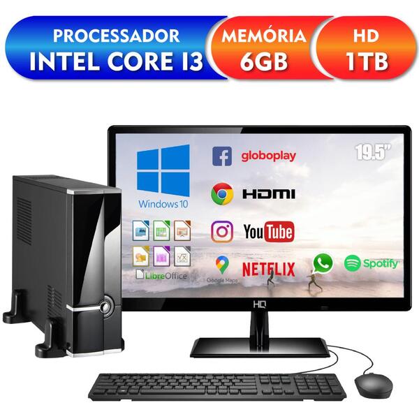 Computador Pc Completo Intel Core I3 6gb 1tb19.5"win 10