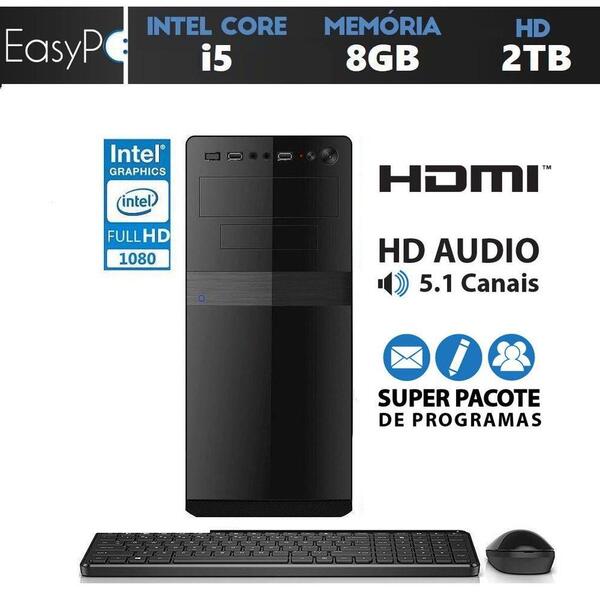 Computador Pc Easypc Intel Core I5 8gb  Hd 2tb Wifi