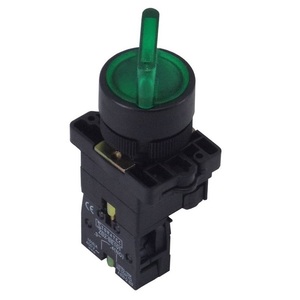 Foto de Comutador Iluminado 2 Posições Fixas - 1na Verde 220vca