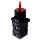 Comutador Iluminado 3 Posições Fixas Nf+nf Vermelho 24vcc/vca