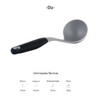 Concha De Nylon Multiuso Chef Em Casa Cozinha Cinza Chumbo