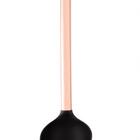 Concha De Nylon Preta Com Cabo De Aço Inox Rose Gold 30cm