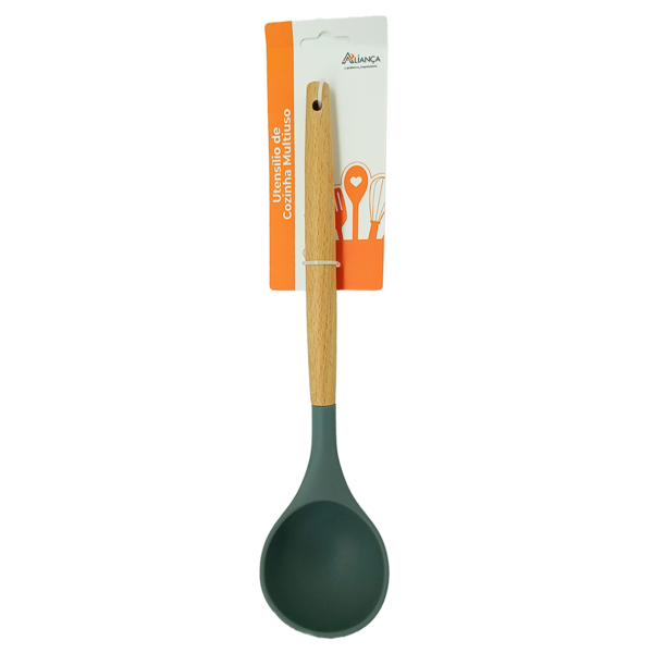 Concha De Silicone Cozinha Cores Sortidas 31cm Cinza
