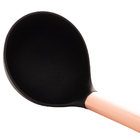 Concha Em Nylon Com Cabo Inox Lyor 30cm Preta/rosé