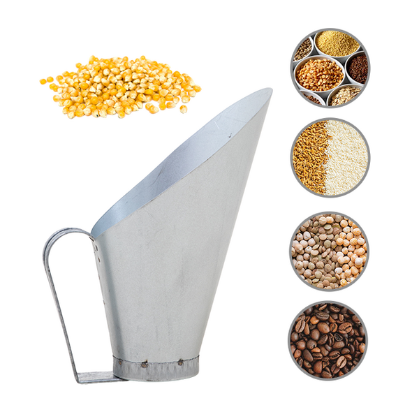 Concha Medidor Para Cereais Ração Aço Galvanizado 1kg (1000 G