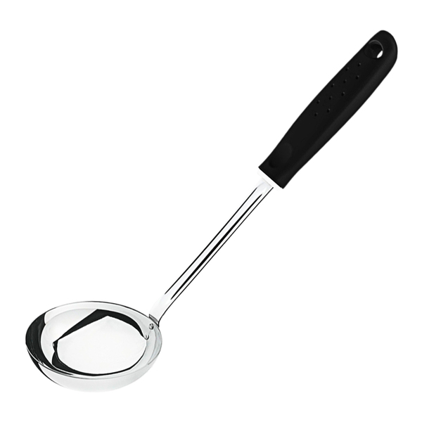 Concha Para Servir 30cm Em Aço Inox Com Cabo Antiaquecimento