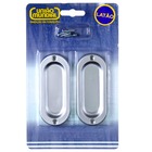 Concha Sobrepor Para Janela Latão Cromado Acetinado 95x41x6mm União Mundial