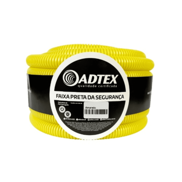 Conduíte Corrugado 25mm 3/4'' 15 Metros Amarelo - Adtex
