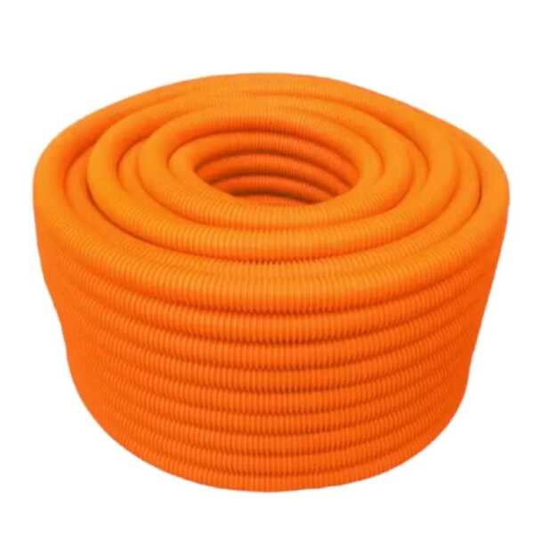 Conduíte Corrugado Reforçado 1" Rolo Com 50 Metros Laranja