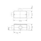 Condulete Fixo 1.1/2" Tipo "t" - Com Tampa / Sem Rosca / Sem