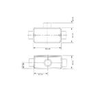 Condulete Fixo 2" Tipo "t" - Com Tampa / Rosca Bsp / Sem Pint