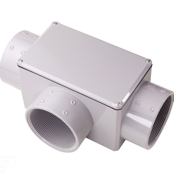 Condulete Fixo 't' 1/2' Com Tampa / Com Rosca Npt / Com Pintu