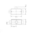 Condulete Fixo 't' 3/4' Com Tampa / Com Rosca Npt / Com Pintu