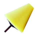 Cone De Polimento De Rodas E Cantos 80mm Eixo 6mm Amarelo  Me