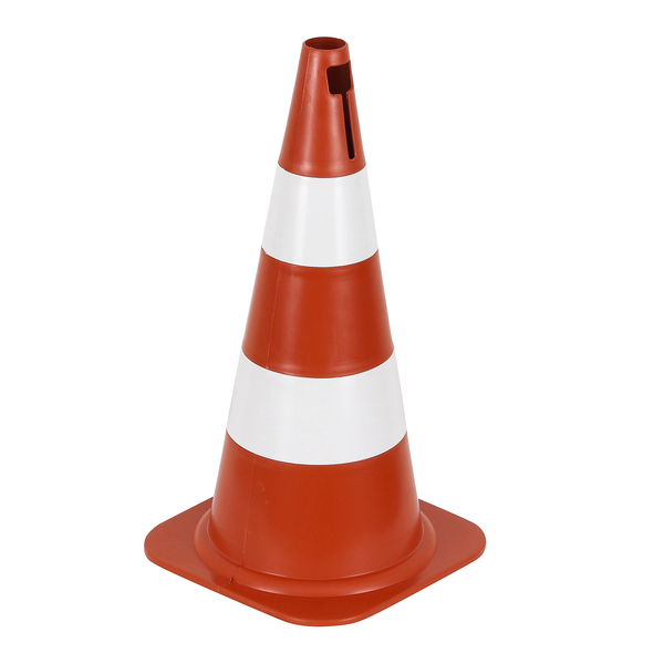 Cone de Sinalização 50x27cm Plástico Laranja e Branco Pic Plásticos 1 Unidade