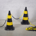 Cone de Sinalização 50x27cm Plástico Preto e Amarelo Pic Plásticos 1 Unidade