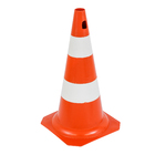 Cone para Sinalização Plástico 50cm Laranja e Branco
