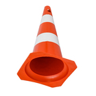 Cone para Sinalização Plástico 50cm Laranja e Branco