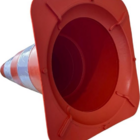 Cone Rígido Refletivo Laranja 50cm - Plastcor