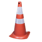 Cone Rígido Refletivo Laranja 75cm - Plastcor