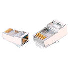 Conector Blindado Vazado Cabo Rede Rj45 Cat5 Kit 100 Unidade