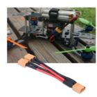 Conector Cabo P Baterias Paralelo Xt60 2 Macho 1 Fêmea 14awg