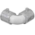 Conector Curvo Alumínio sem Rosca Diâmetro 3/4 Polegada Comprimento Total 68 mm