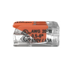 Conector de Emenda a Mola de 2 Vias até 6mm² Transparente Wago
