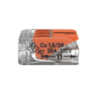 Conector de Emenda a Mola de 3 Vias até 4mm² Transparente Wago