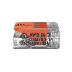 Conector de Emenda a Mola de 3 Vias até 4mm² Transparente Wago