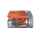 Conector de Emenda a Mola de 5 Vias até 6mm² Transparente Wago