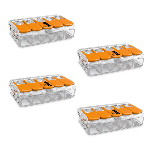 Conector de emenda de 5 vias linha 221 4 Unidades Wago | Leroy Merlin
