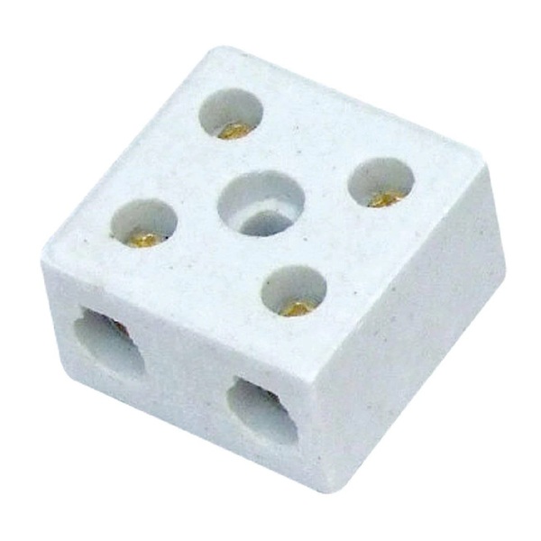 Conector De Porcelana Foxlux Tripolar 10mm 2 Un